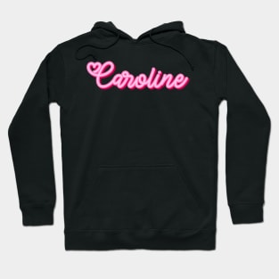 Caroline name pink heart Hoodie